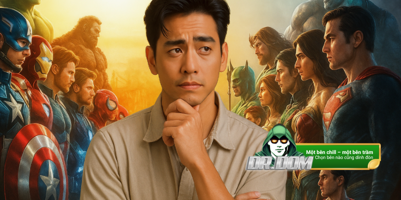 Sự khó lựa chọn giữa phim Marvel và DC